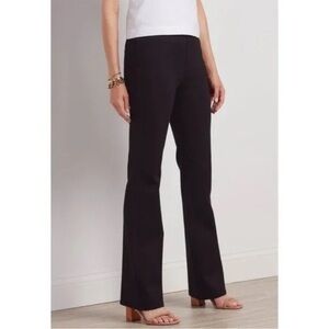 Soft Surroundings Pant Trouser Corduroy Boot Cut Flare Black Pull On Stretch XL